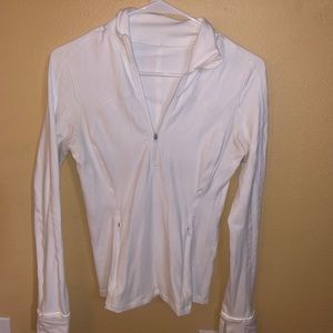 Lululemon brand new white quarter zip